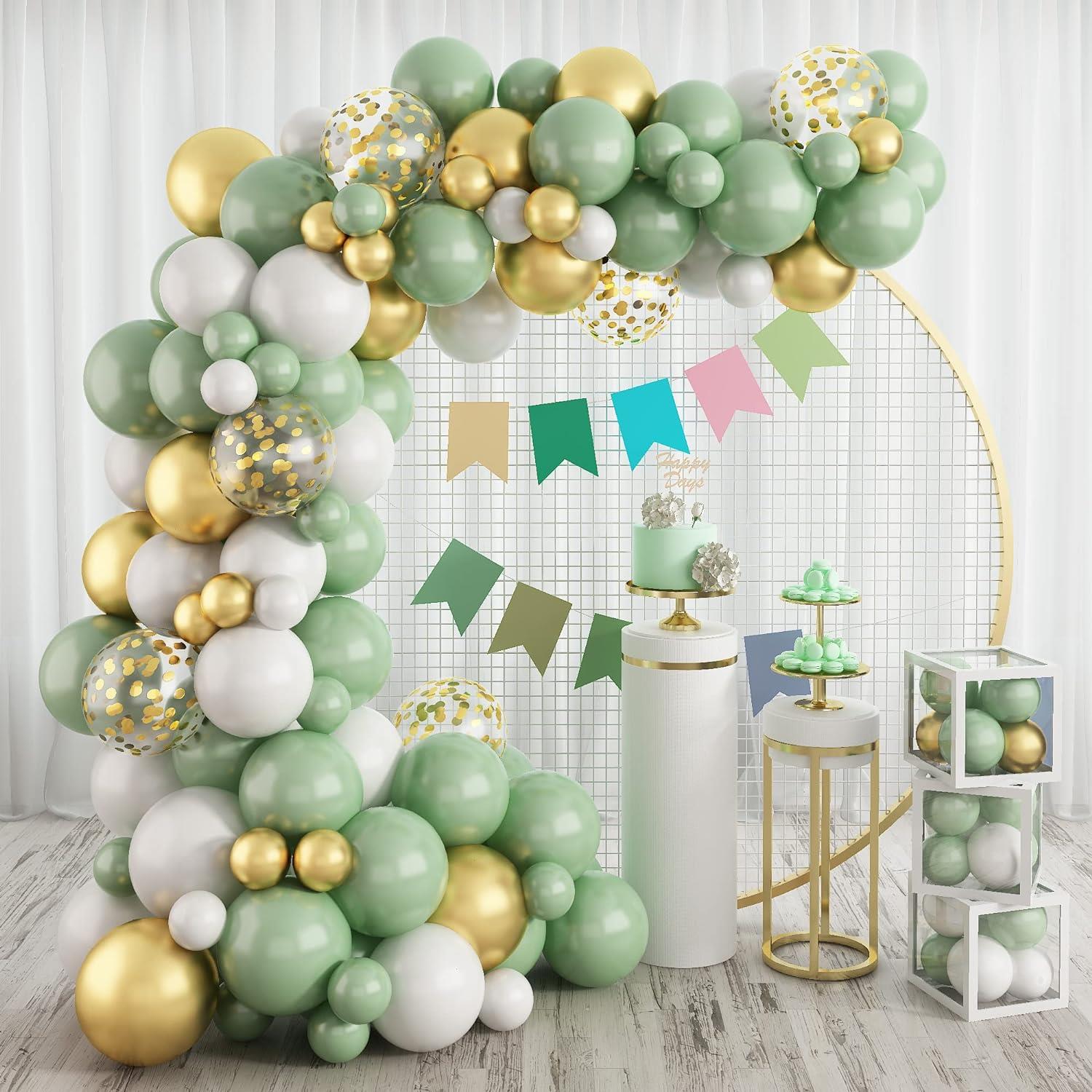 KBK Market Retro Küf Yeşili Balon Zinciri Seti