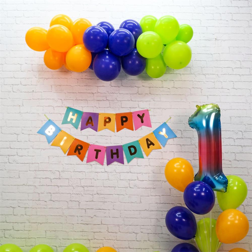 KBK Market Retro Renk Temalı Balon Zinciri Seti 