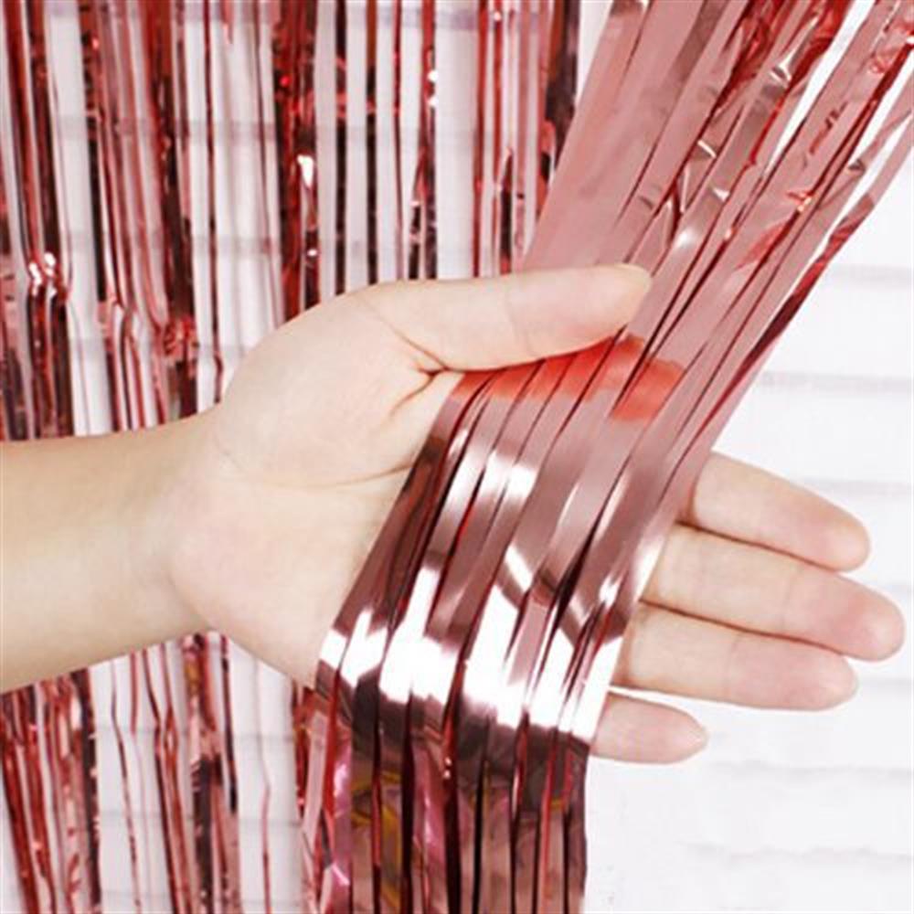 KBK Market Rose Gold Folyo Kapı perdesi- Doğum Günü Duvar Perdesi