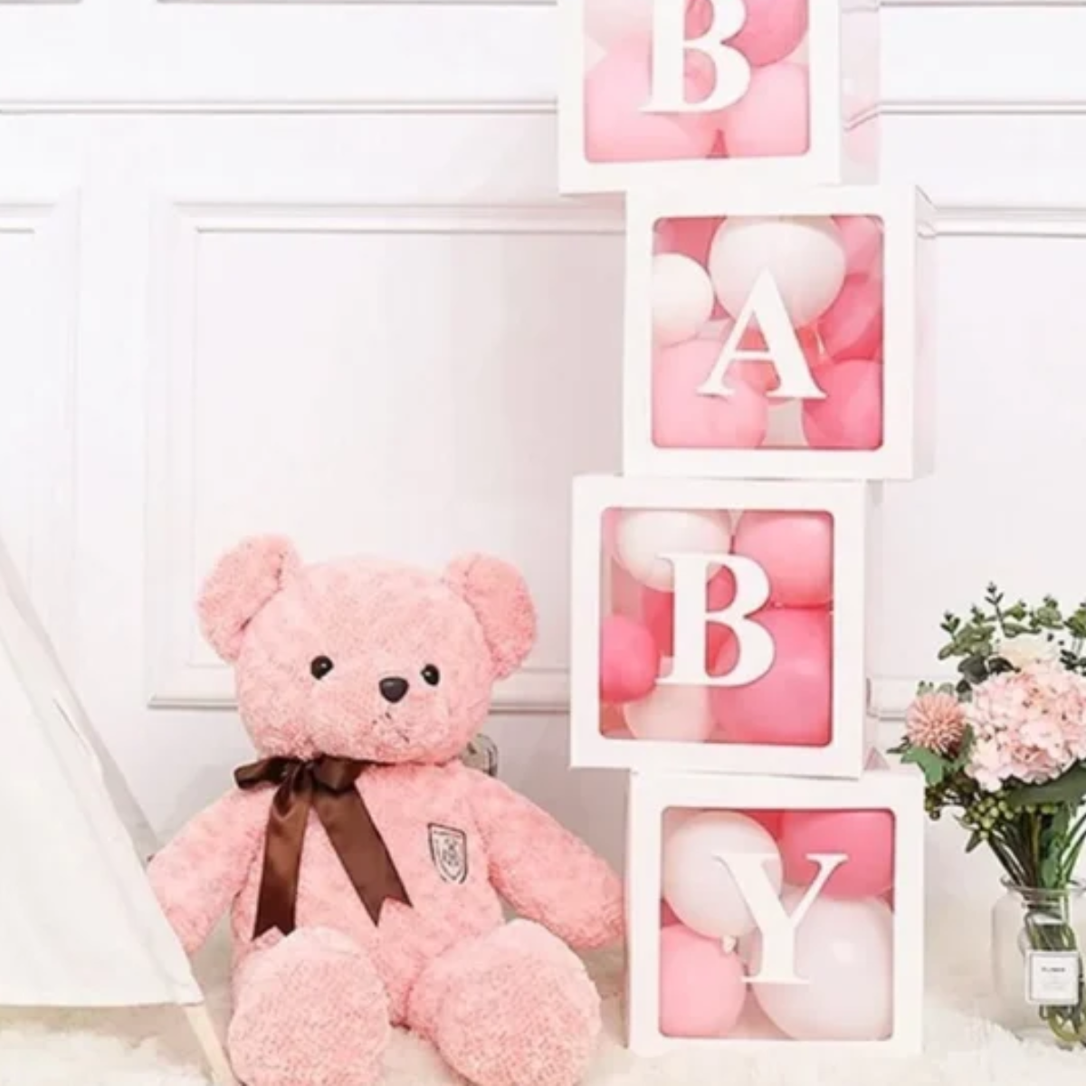 KBK Market Şeffaf Beyaz Balon Kutusu Baby