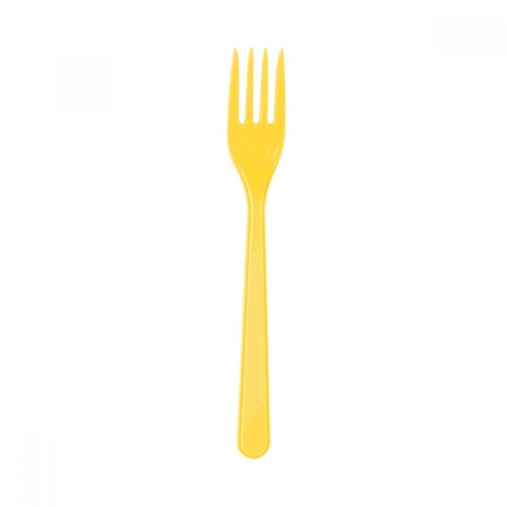 KBK Market Sert Plastik Sarı Çatal- 25 Adet