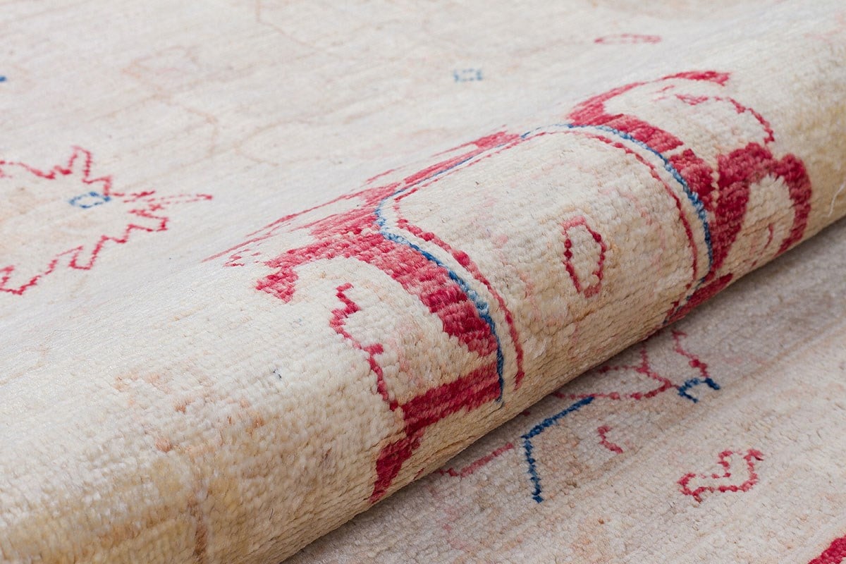 ALLMODE AFGAN UŞAĞI (ZIEGLER) IVORY/RED 203x296cm 6.01m2 EL DOKUMA HALI