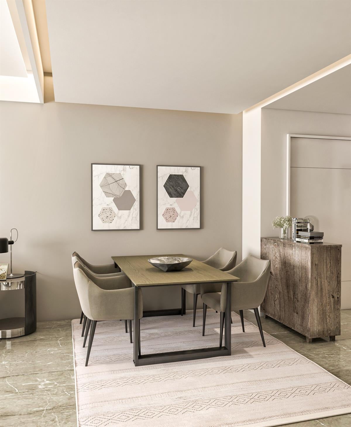 Allmode Dijital Baskılı Halı Modern Koleksiyon MVHy.895
