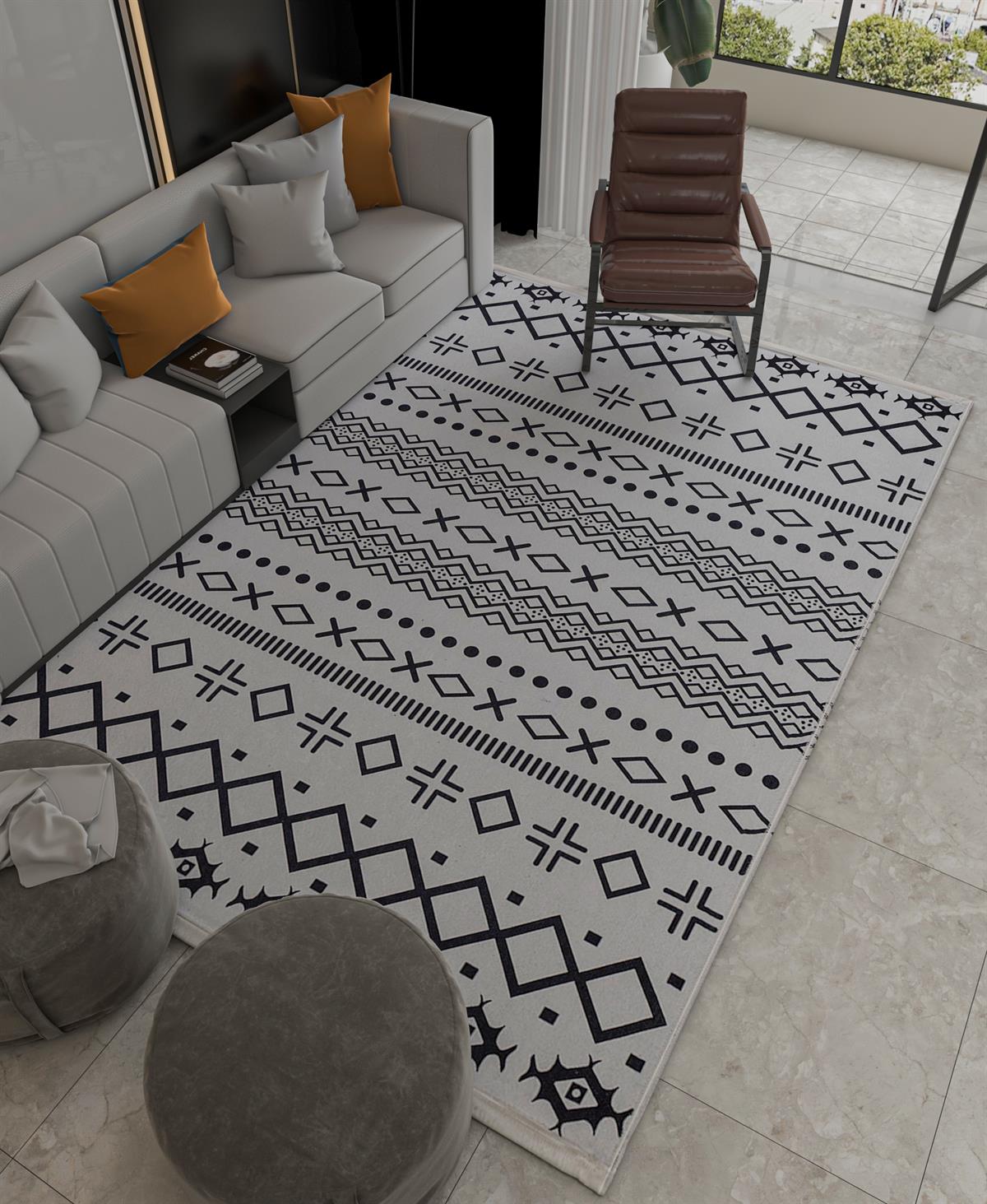 Allmode Dijital Baskılı Halı Modern Koleksiyon MVHy.610