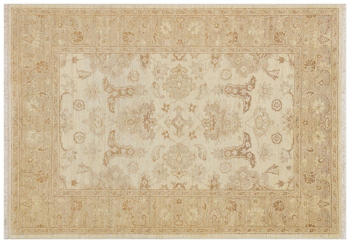 ALLMODE INDUS AFGAN UŞAĞI 0143 IVORY/GREEN 168x120cm 2.02m2 EL DOKUMA HALI