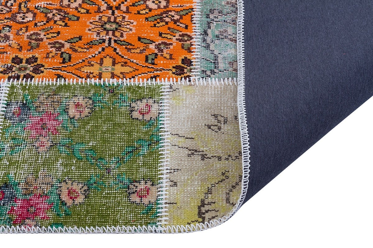 El Dokuma Yün'lü Türk Patchwork Halı 5071 Ölçü;160x230