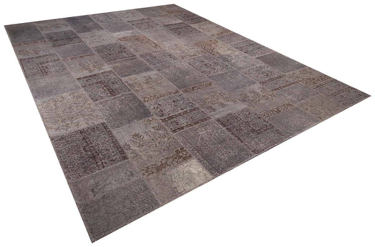 El Dokuma Yün'lü Türk Patchwork Halı Kırmızı P_163 Ölçü;300x400cm 12m2