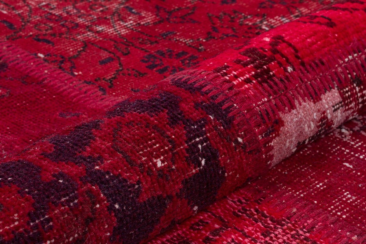 El Dokuma Yün'lü Türk Patchwork Halı Mavi P_173 Ölçü;169x280cm 4.73m2