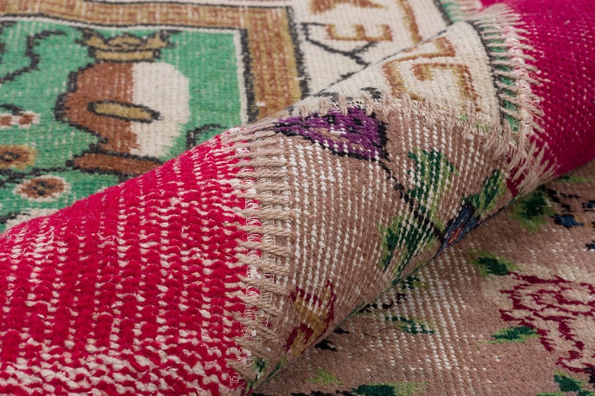 El Dokuma Yün'lü Türk Patchwork Halı Multi P_57 Ölçü;180x240cm 4.32m2