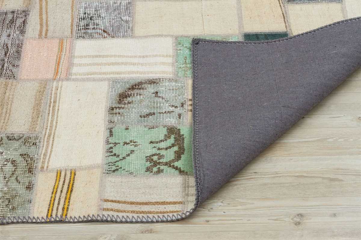 El Dokuma Yün'lü Türk Patchwork Halı Multi SMP 5509 Ölçü;170x240cm 4.08m2