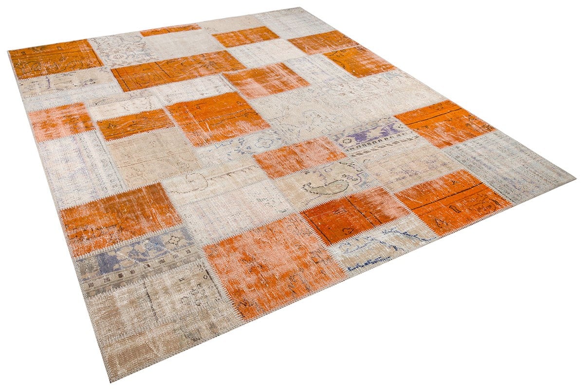 El Dokuma Yün'lü Türk Patchwork Halı Multi p_146 Ölçü;240x275cm 6.6m2