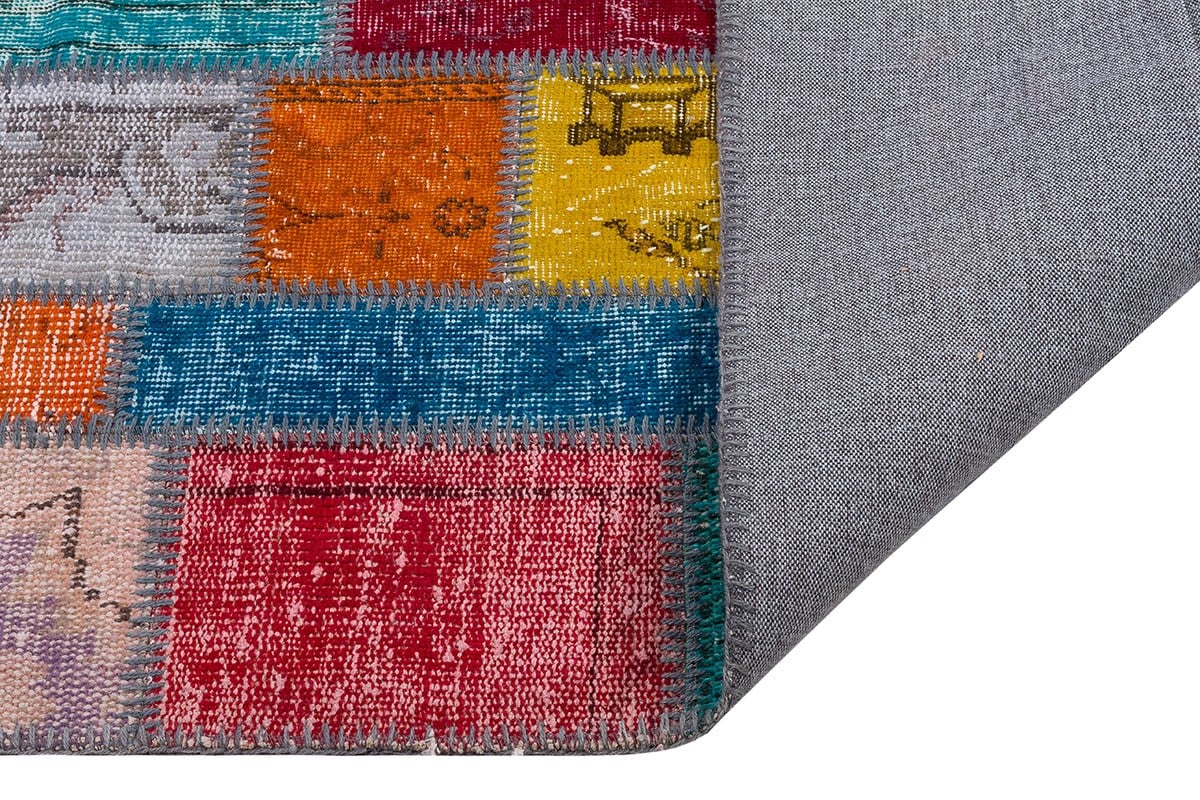 El Dokuma Yün'lü Türk Patchwork Halı Multi P_111 Ölçü;177x240cm 4.25m2