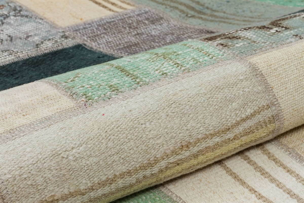 El Dokuma Yün'lü Türk Patchwork Halı Multi SMP 5509 Ölçü;170x240cm 4.08m2