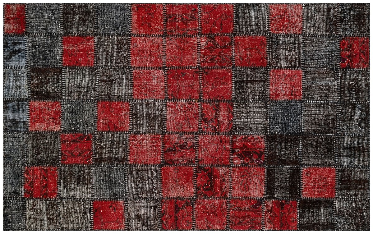 El Dokuma Yün'lü Türk Patchwork Halı Renkli P_72 Ölçü;150x236cm 3.54m2
