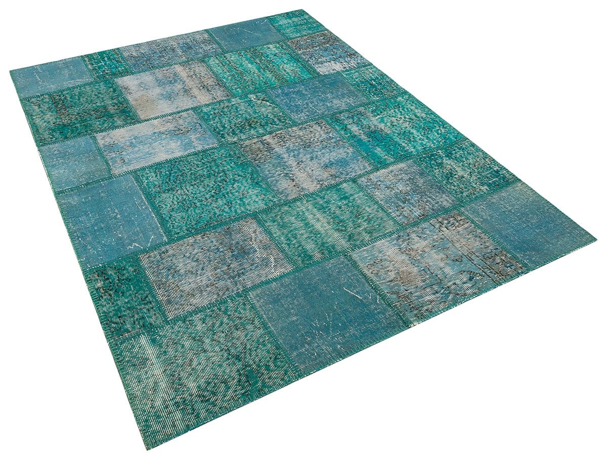 El Dokuma Yün'lü Türk Patchwork Halı Renkli P_94 Ölçü;160x220cm 3.52m2