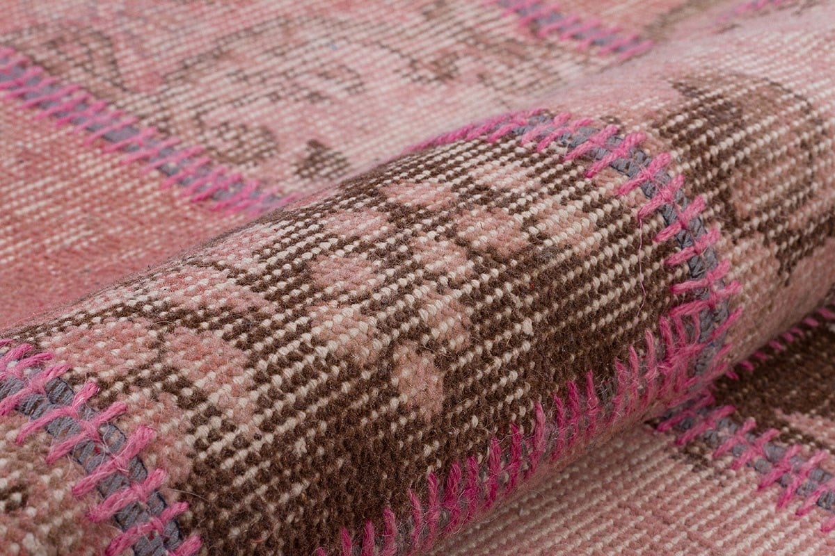 El Dokuma Yün'lü Türk Patchwork Halı Renkli P_42 Ölçü;115x175cm 2.01m2