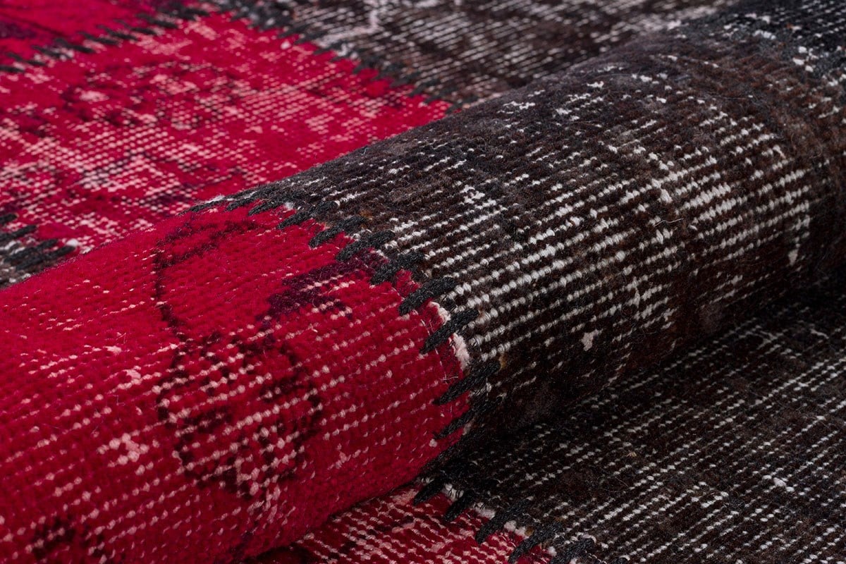 El Dokuma Yün'lü Türk Patchwork Halı Renkli P_72 Ölçü;150x236cm 3.54m2