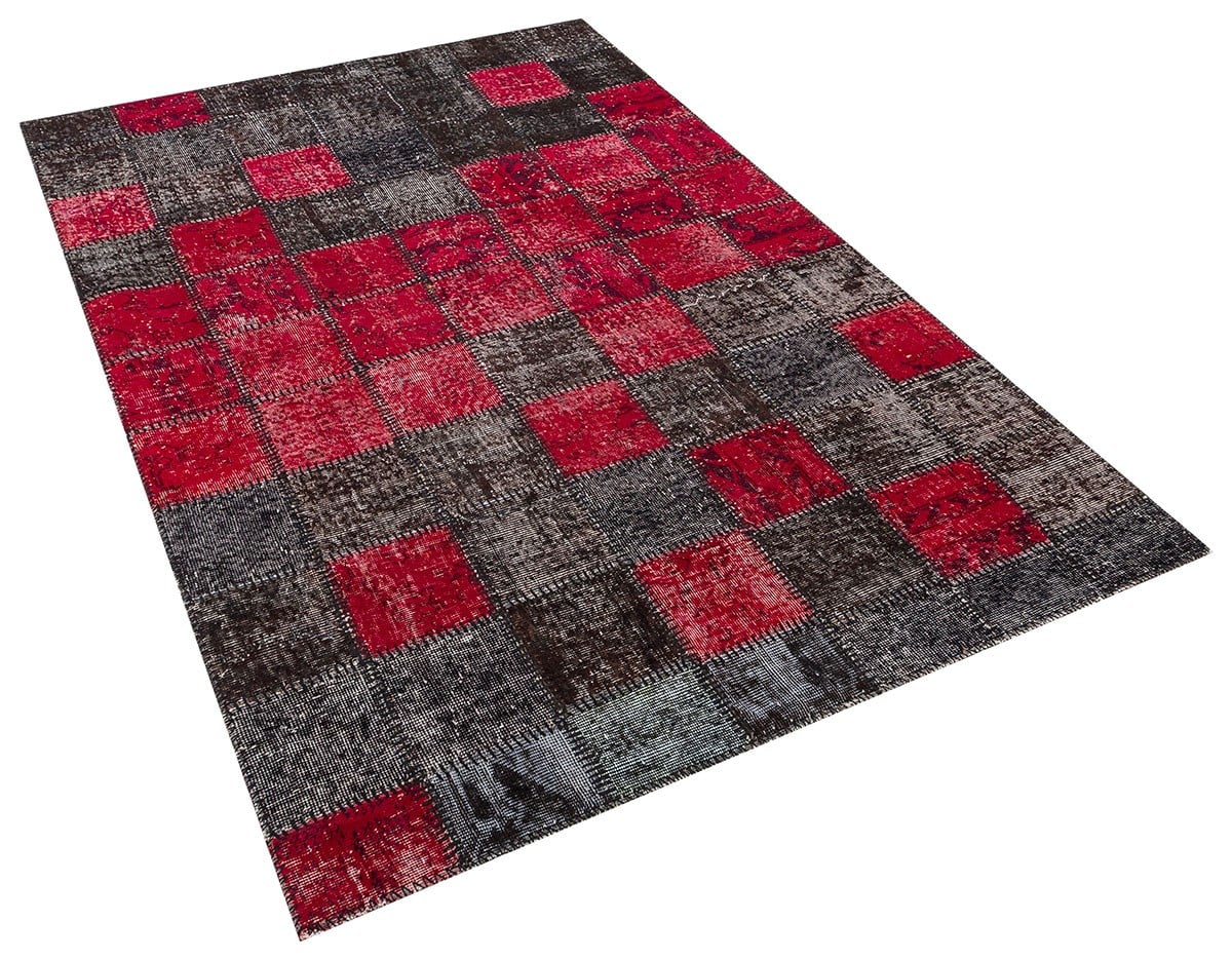 El Dokuma Yün'lü Türk Patchwork Halı Renkli P_72 Ölçü;150x236cm 3.54m2