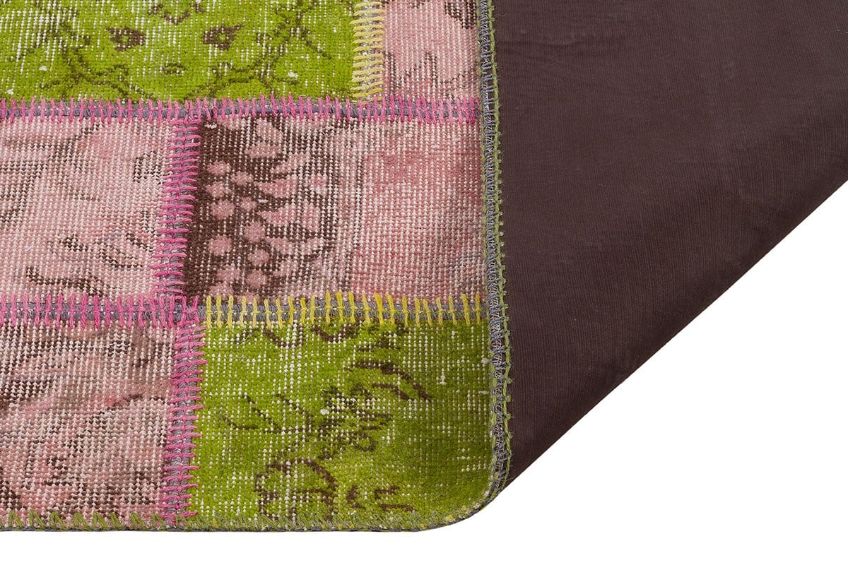 El Dokuma Yün'lü Türk Patchwork Halı Renkli P_42 Ölçü;115x175cm 2.01m2