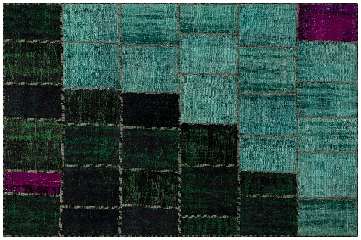 El Dokuma Yün'lü Türk Patchwork Halı Renkli P_133 Ölçü;198x299cm 5.92m2