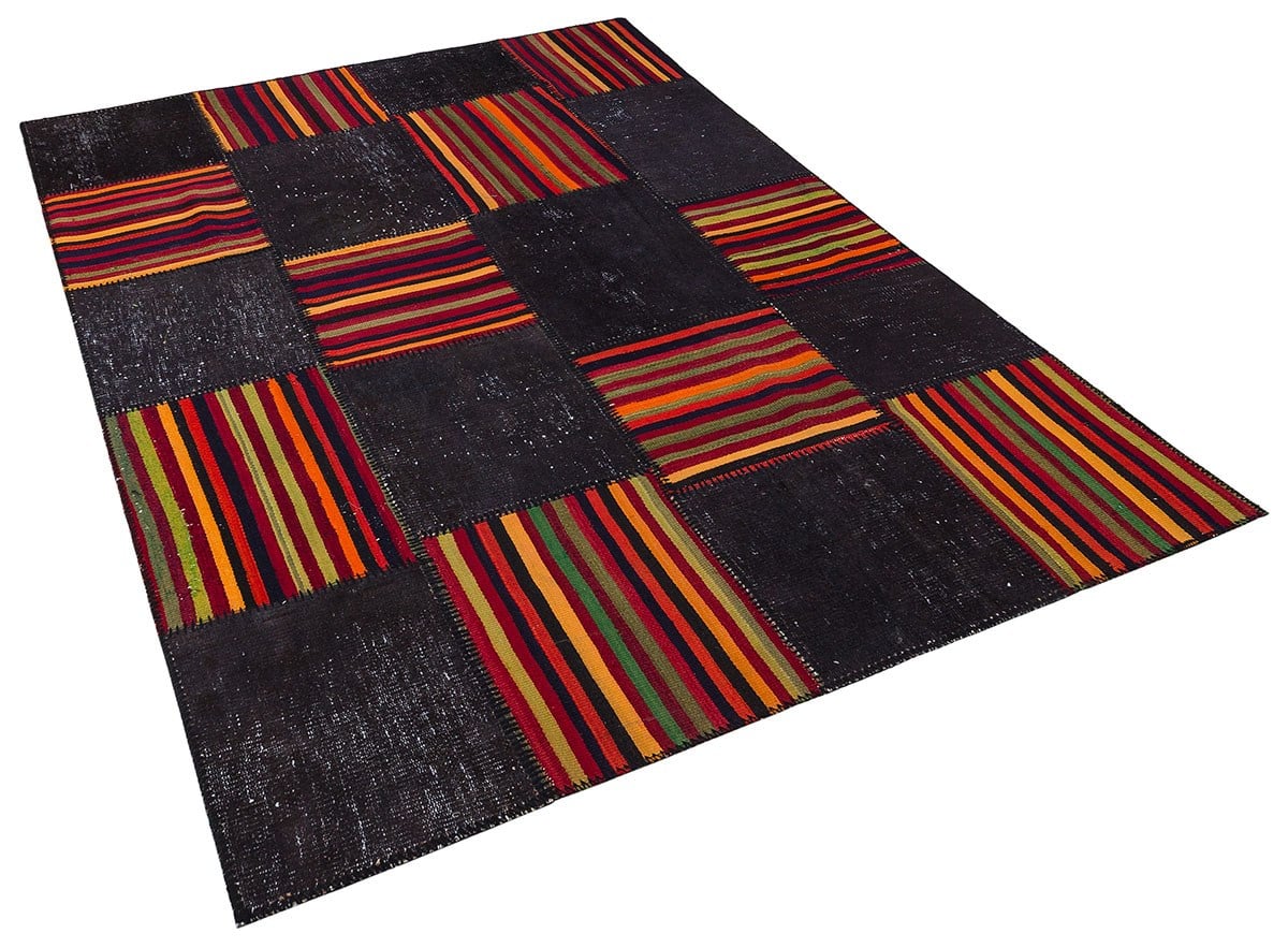 PATCHWORK SBT KILIM BLACK 170x240cm 4.08m2 PATCHWORK HALI