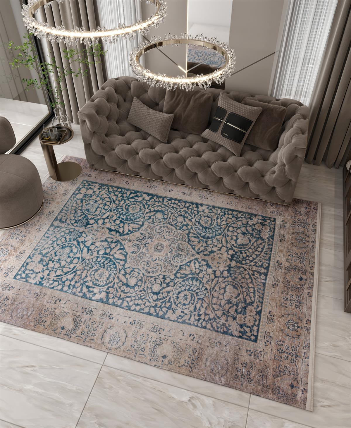 Yıkanabilir Dijital Baskılı Halı Klasik Koleksiyon TRKMN.04