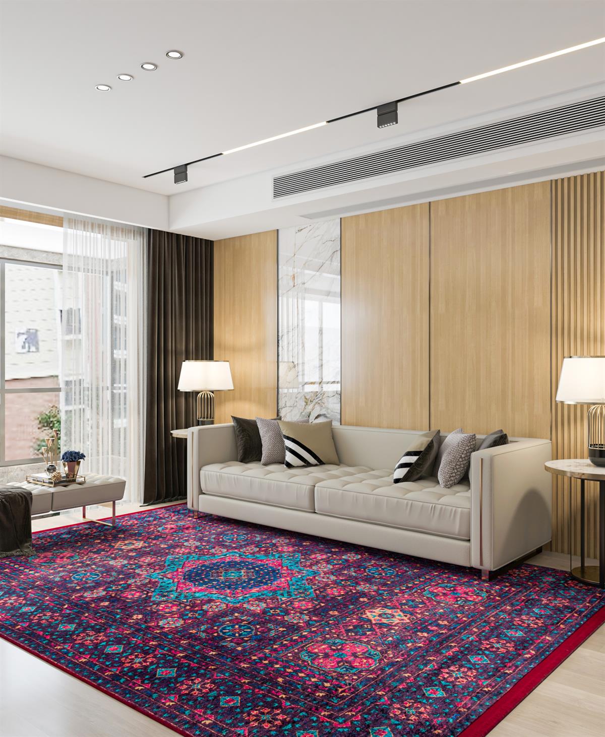 Yıkanabilir Dijital Baskılı Halı Klasik Koleksiyon TRKMN.02