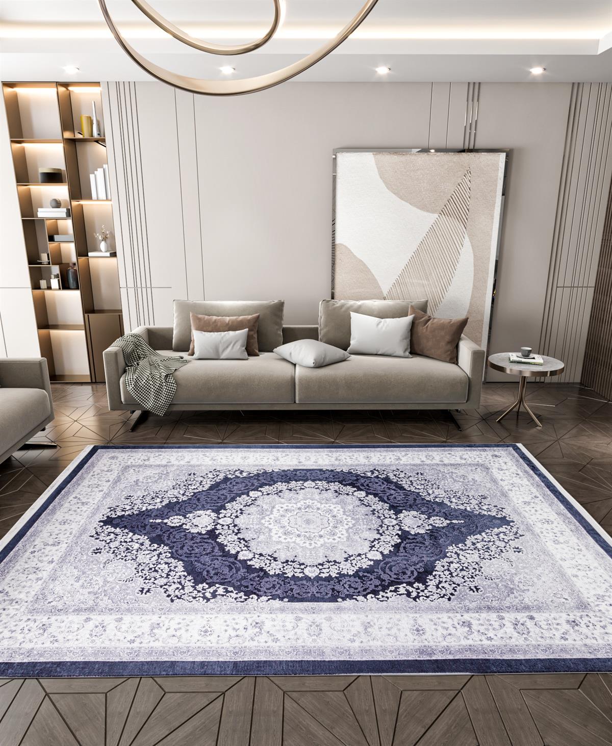 Yıkanabilir Dijital Baskılı Halı Klasik Koleksiyon TRKMN.30