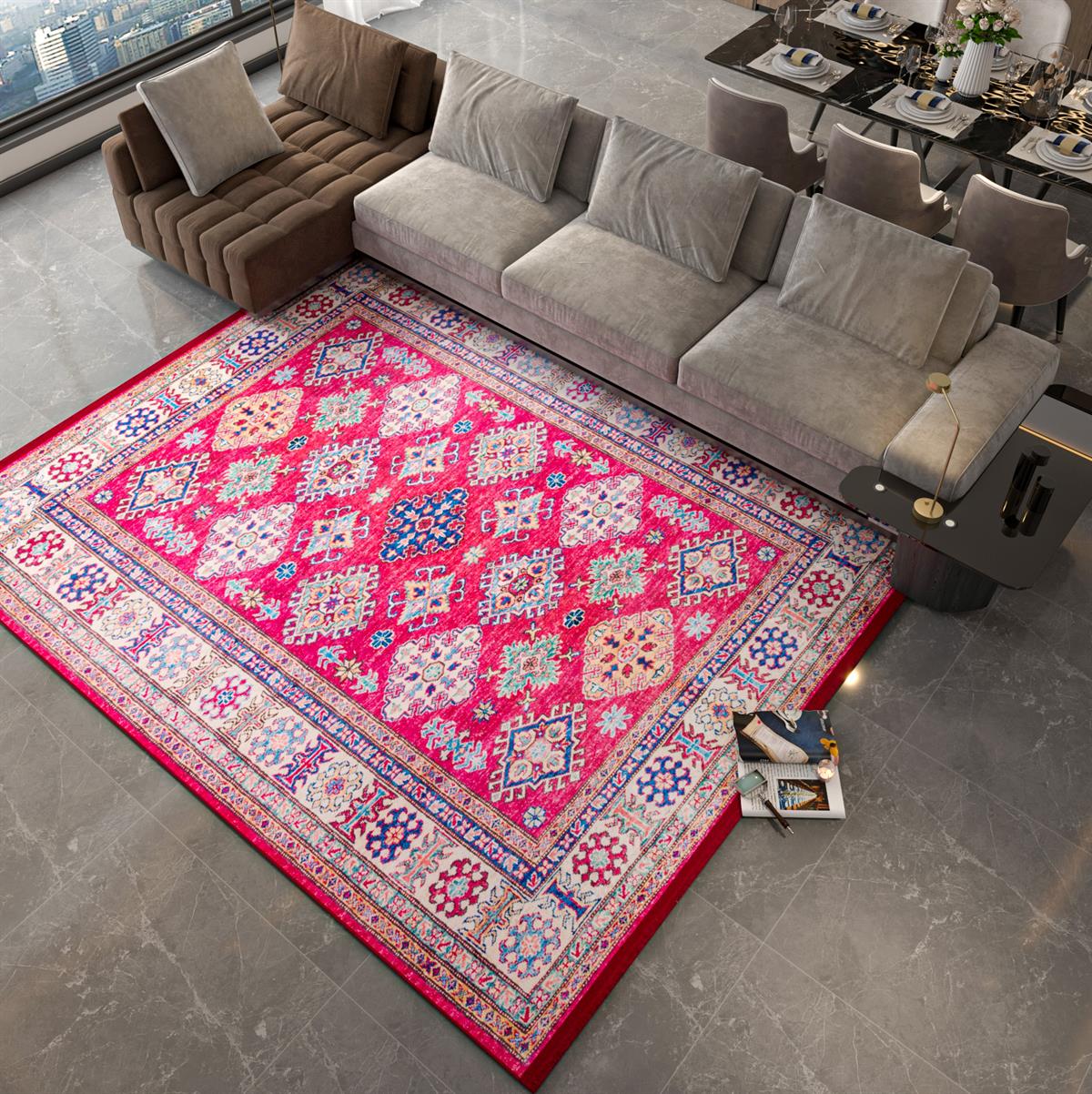 Yıkanabilir Dijital Baskılı Halı Klasik Koleksiyon TRKMN.15