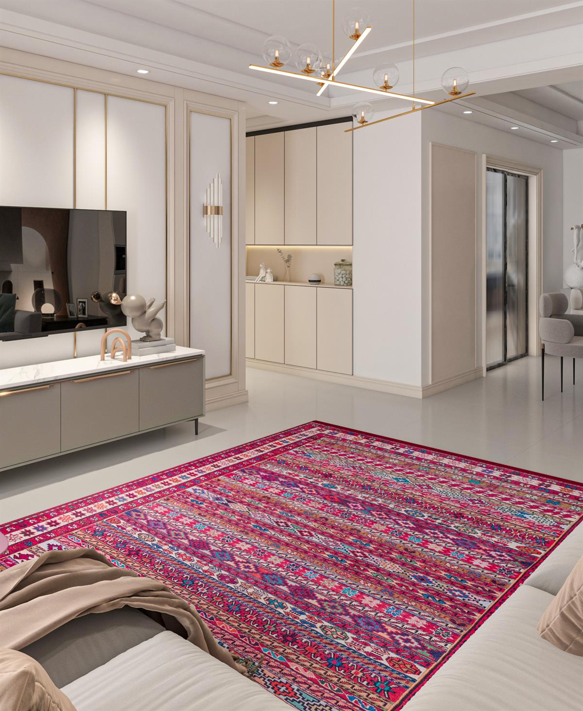 Yıkanabilir Dijital Baskılı Halı Klasik Koleksiyon TRKMN.16