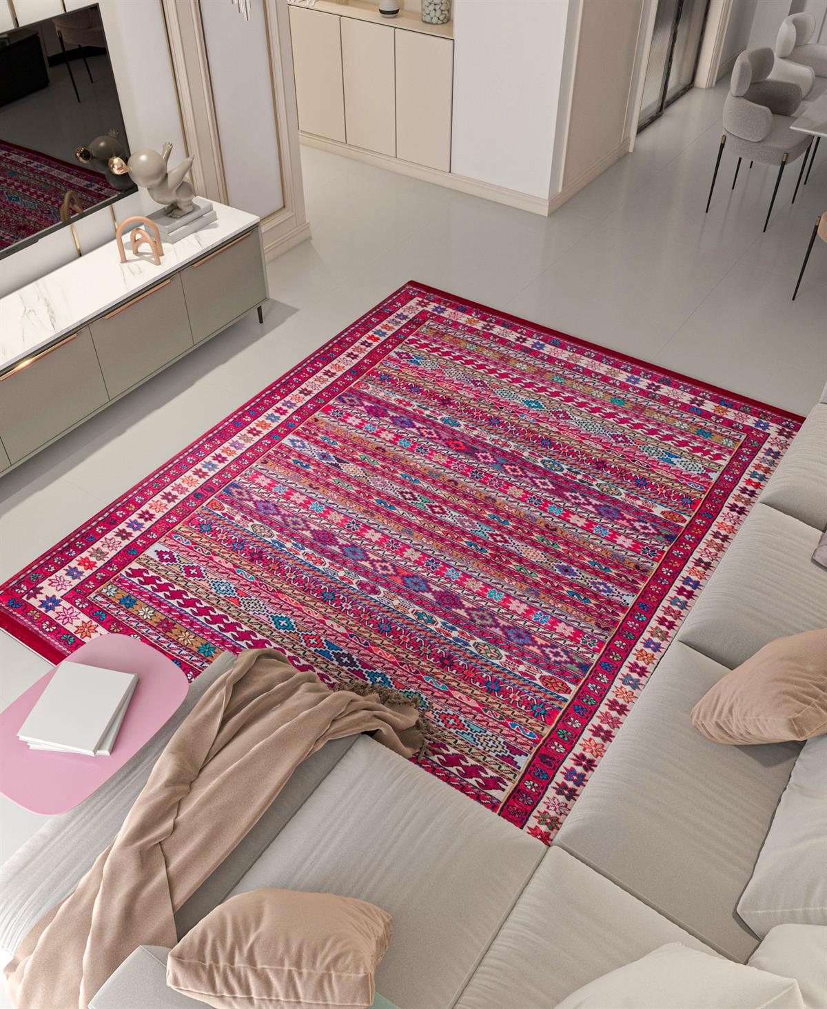 Yıkanabilir Dijital Baskılı Halı Klasik Koleksiyon TRKMN.16