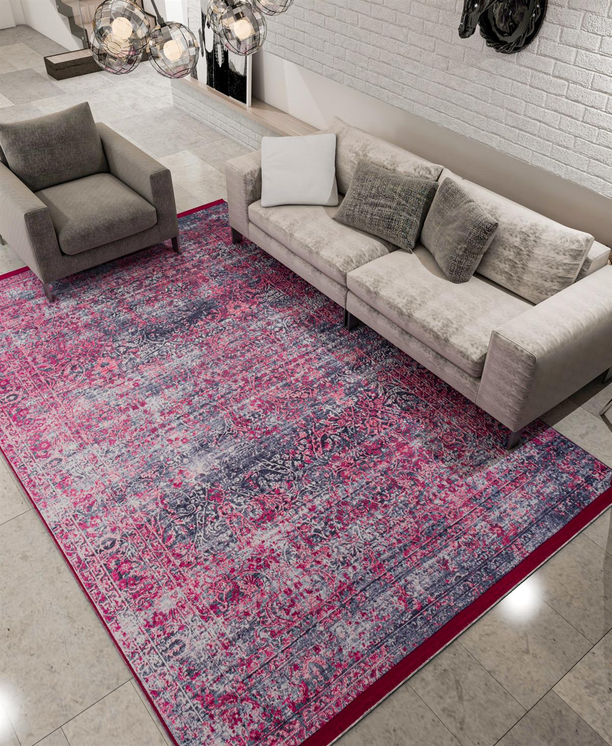 Yıkanabilir Dijital Baskılı Halı Klasik Koleksiyon TRKMN.53