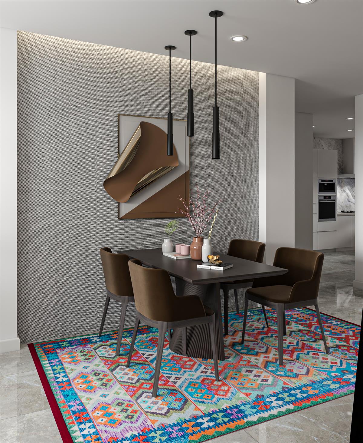 Yıkanabilir Dijital Baskılı Halı Klasik Koleksiyon TRKMN.49