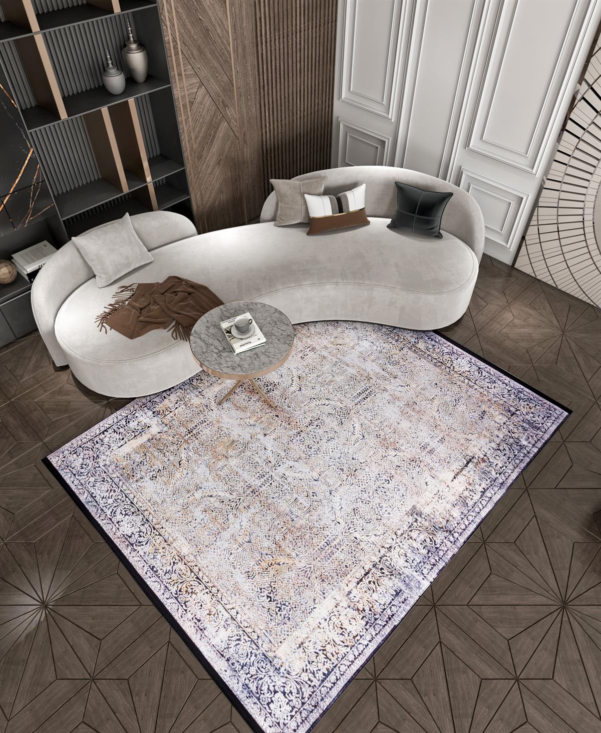 Yıkanabilir Dijital Baskılı Halı Klasik Koleksiyon TRKMN.41