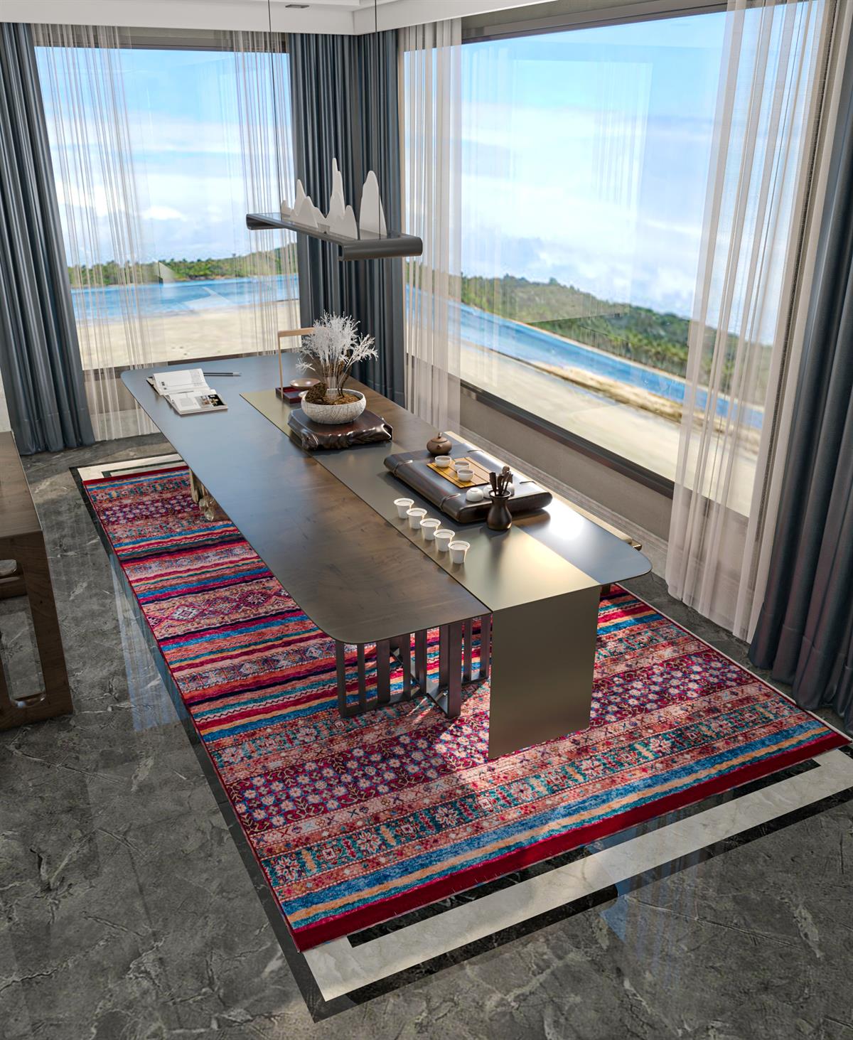 Yıkanabilir Dijital Baskılı Halı Klasik Koleksiyon TRKMN.05