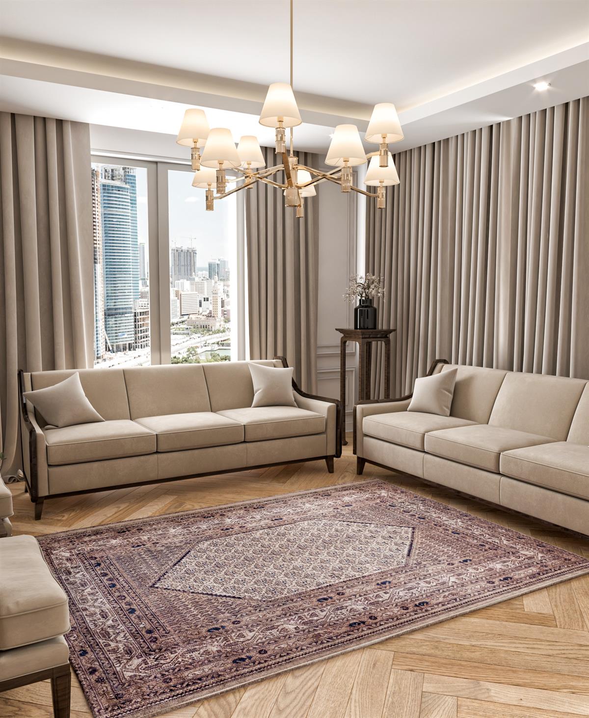 Yıkanabilir Dijital Baskılı Halı Klasik Koleksiyon TRKMN.01