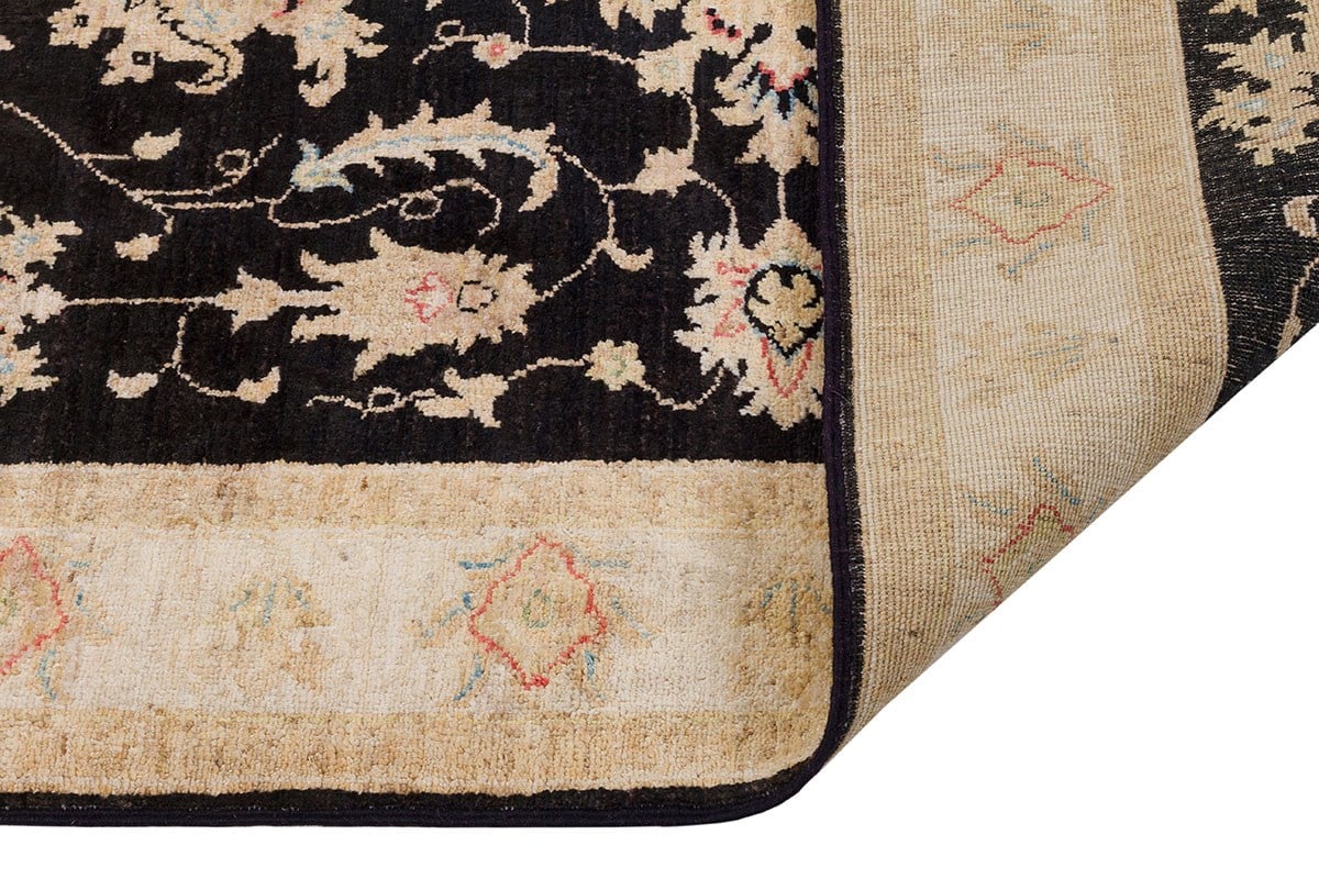 ZIEGLER FARHAN BLACK/IVORY 103x152cm 1.57m2 EL DOKUMA HALISI