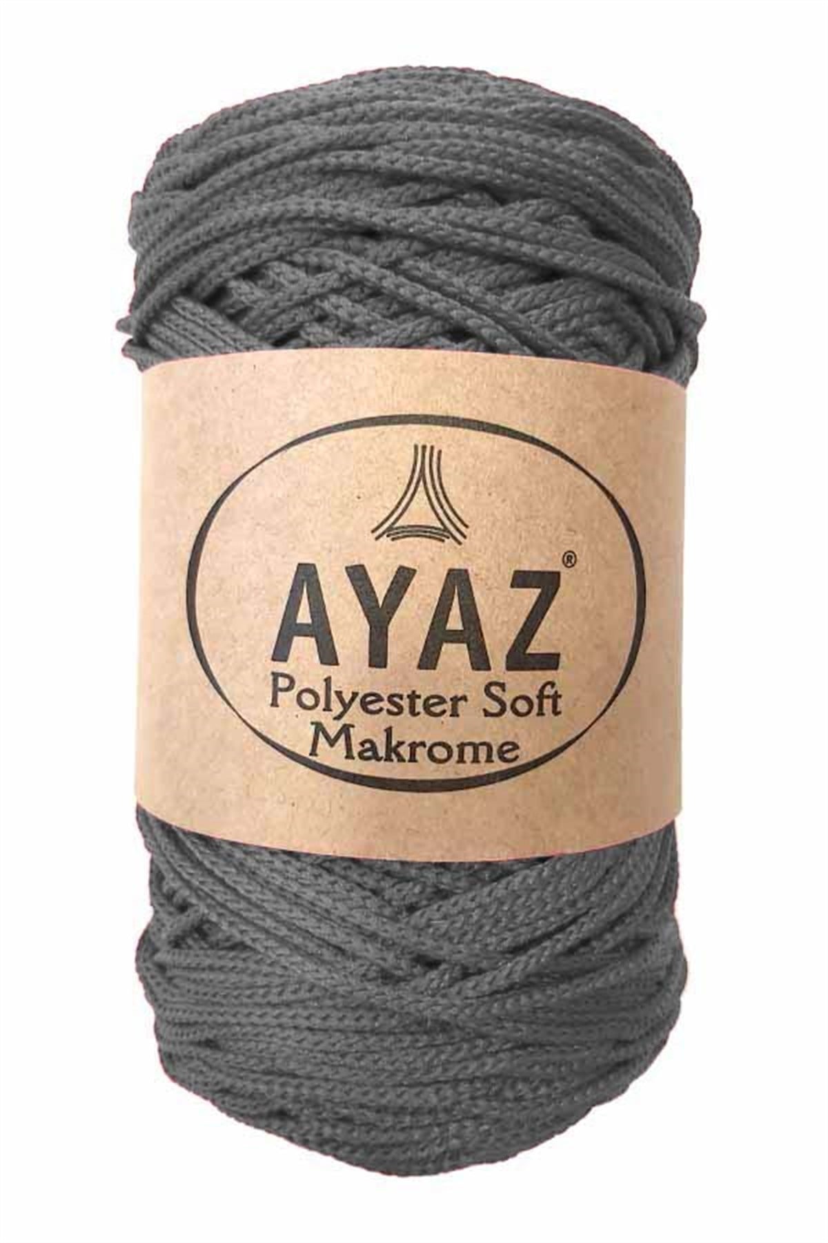 Ayaz Polyester Soft Makrome İpi  1193 Antrasit