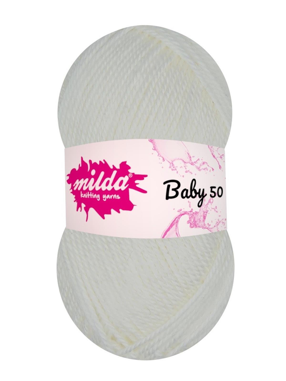 Milda Baby 50 1208 Beyaz | Milda El Örgü İplikleri