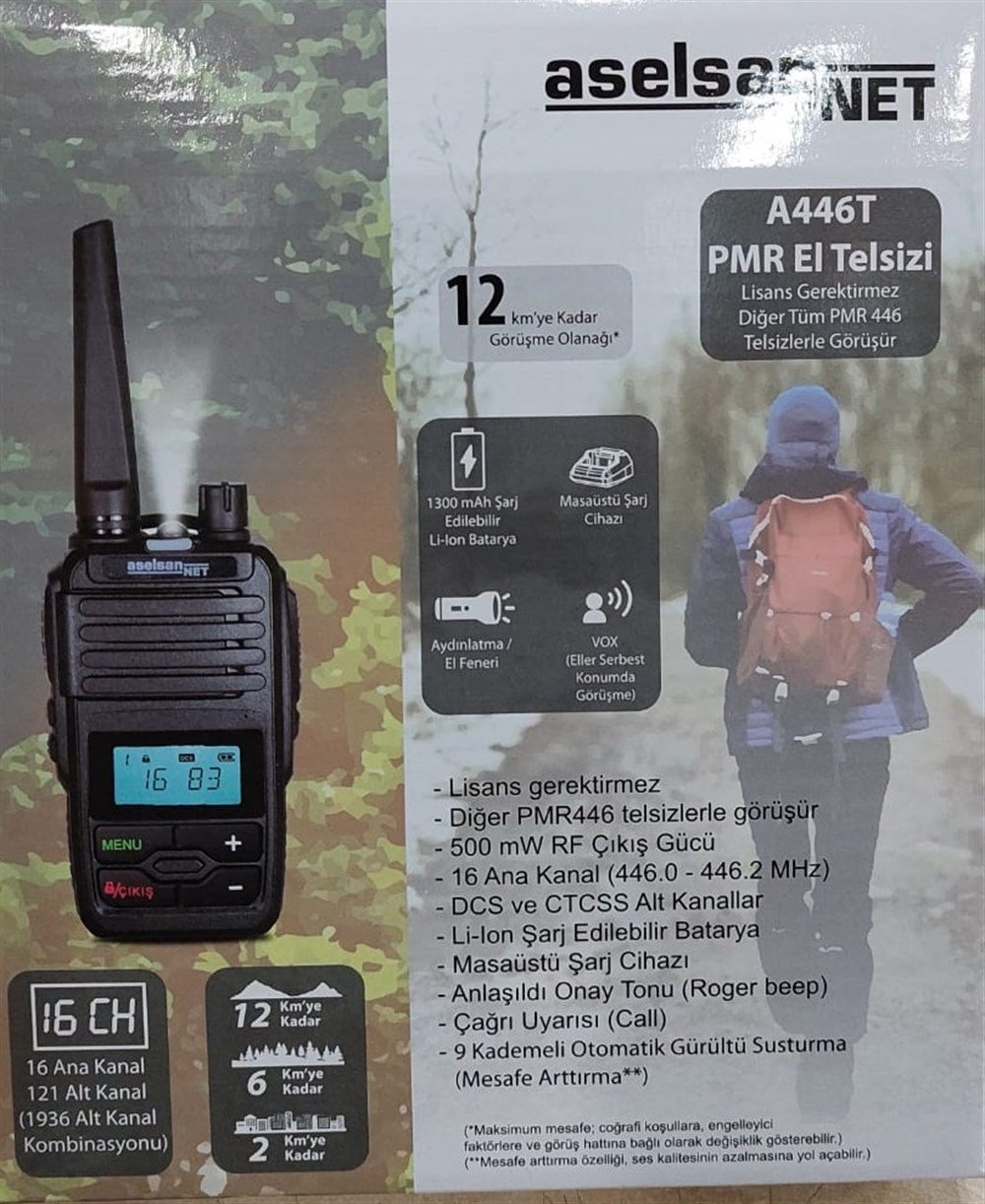 Aselsan A446T PMR El Telsizi (Tekli Paket)