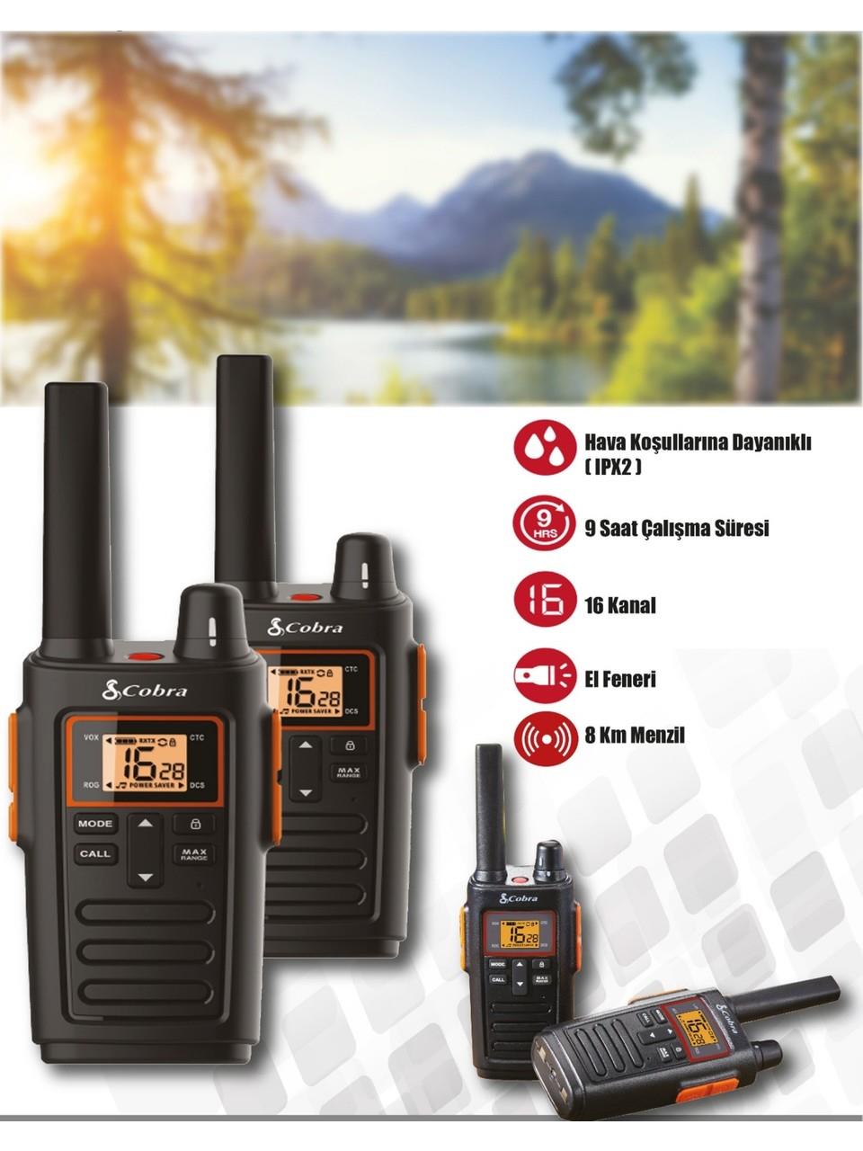 Aselsan Cobra RX380-EU Açık Alan 8KM Pmr El Telsizi
