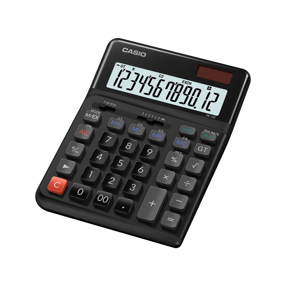 Casio DE-12E-BK 12 Haneli Masaüstü Hesap Makinesi