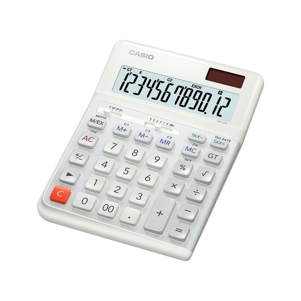 Casio DE-12E-WE 12 Haneli Masaüstü Hesap Makinesi