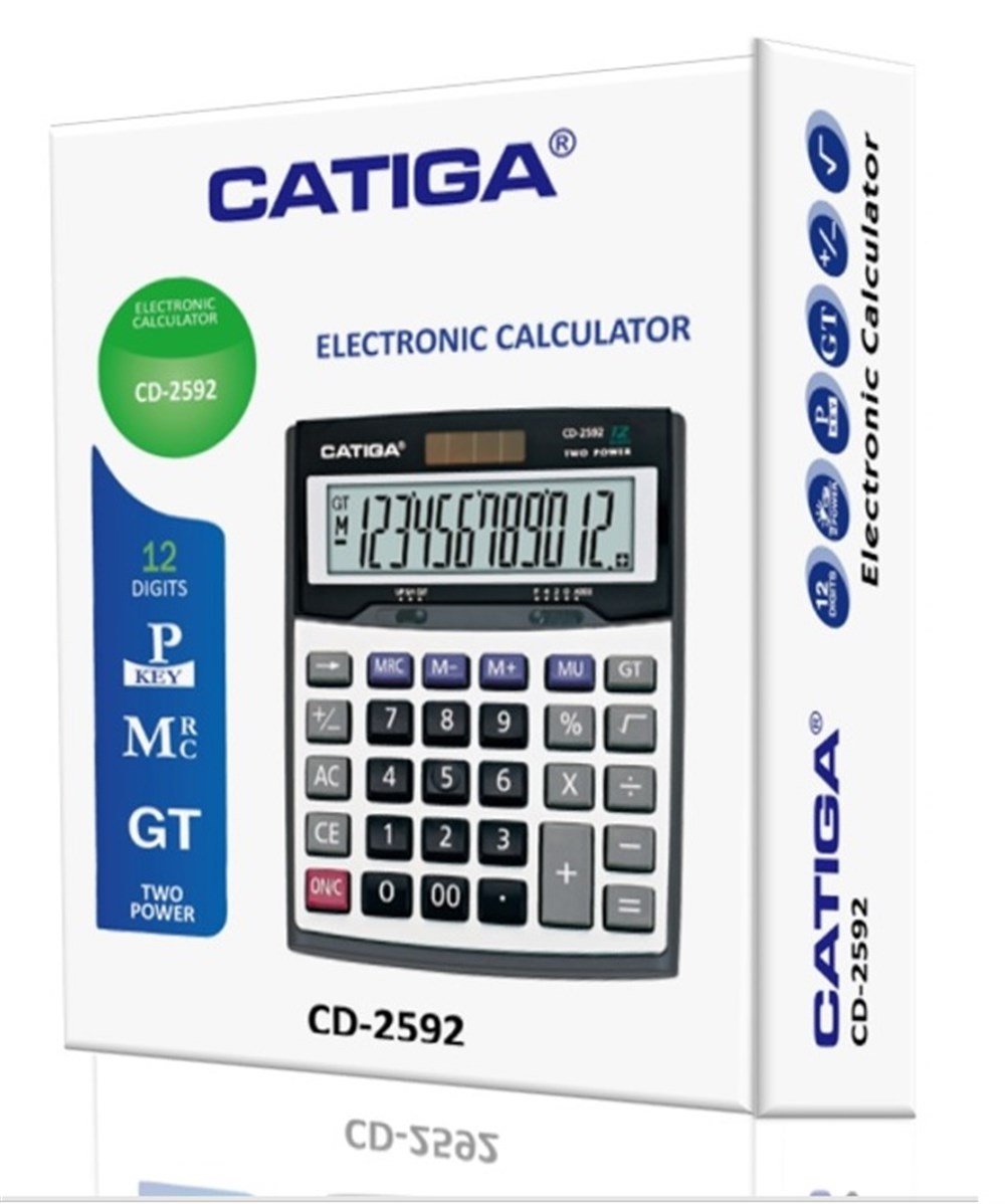 CATIGA CD-2592 12 HANE MASAÜSTÜ HESAP MAKİNESİ