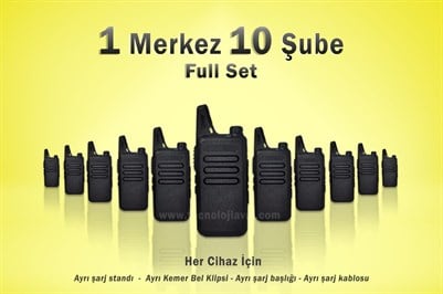 Çaycı Telsizi 1 Merkez 10 Şube Full Set