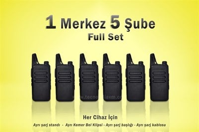 Çaycı Telsizi 1 Merkez 5 Şube Full Set