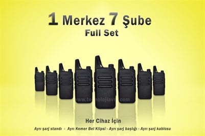 Çaycı Telsizi 1 Merkez 7 Şube Full Set