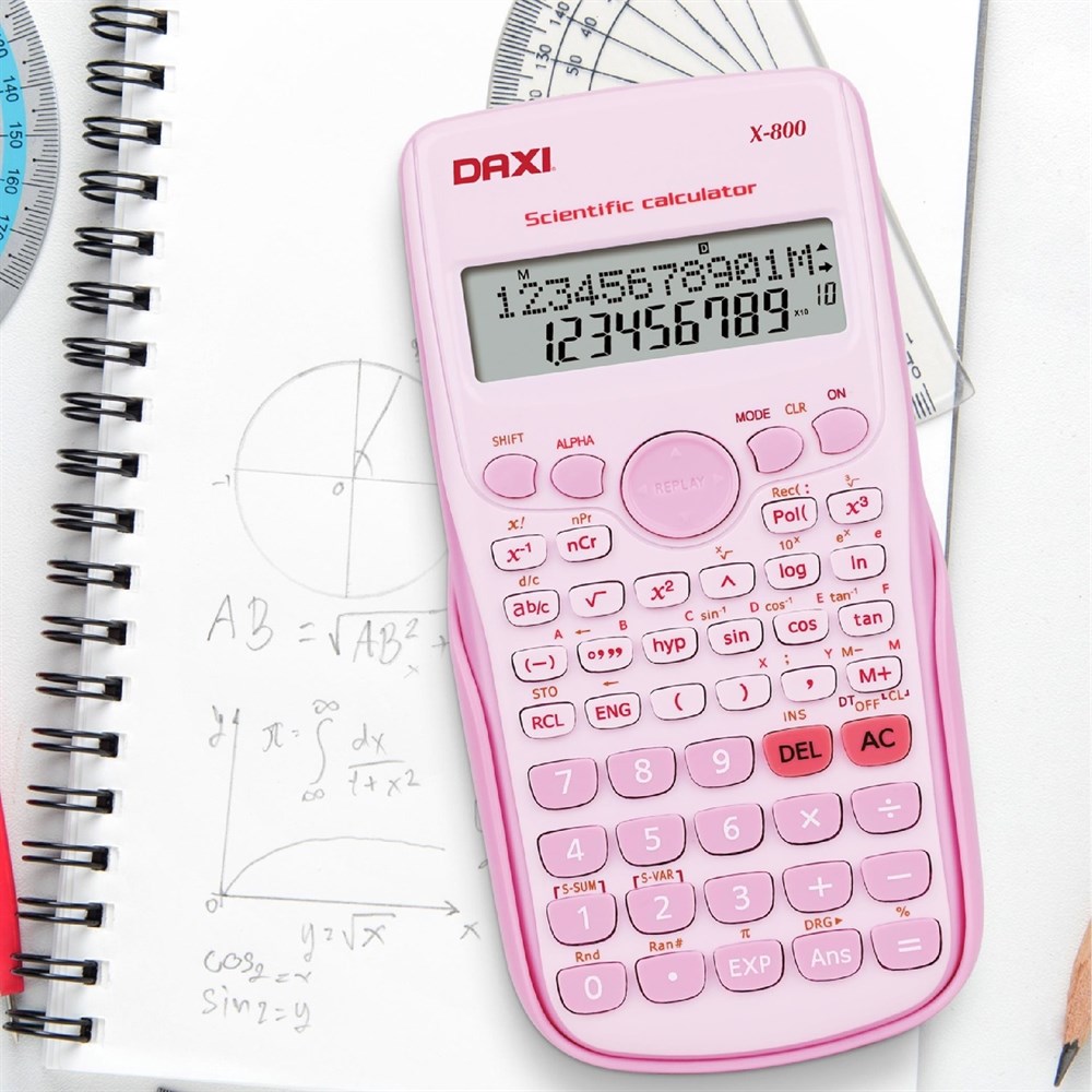 Daxi X-800 240 Fonksiyon Bilimsel Hesap Makinesi Pembe
