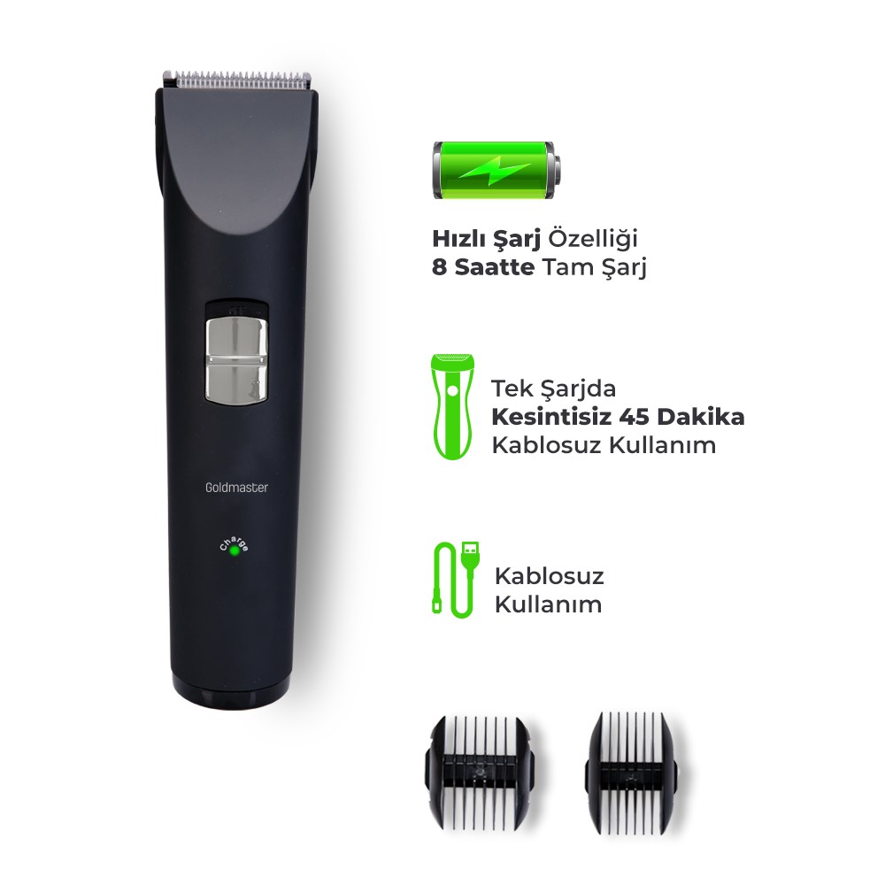 Goldmaster GM-7135 Stil Şarjlı Saç Tıraş Kesme Makinesi