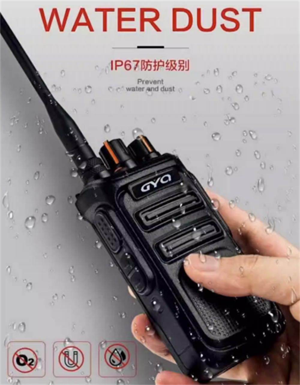GYQ Q990 Pmr El Telsizi 15 Km IP67 Su Geçirmez (Tekli Paket)